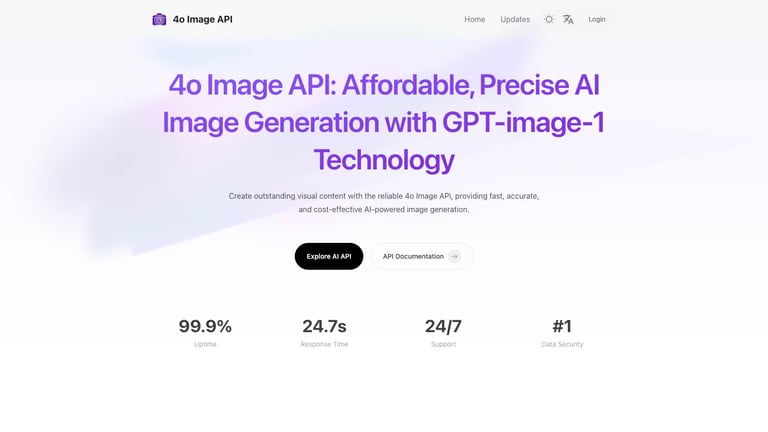 4o Image API website homepage screenshot