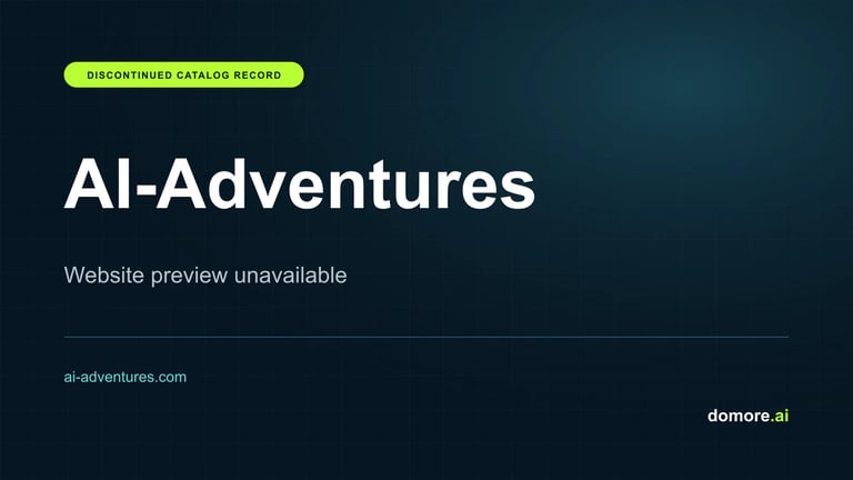 AI-Adventures catalog placeholder — website preview unavailable