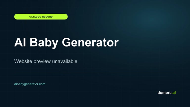 AI Baby Generator catalog placeholder — website preview unavailable