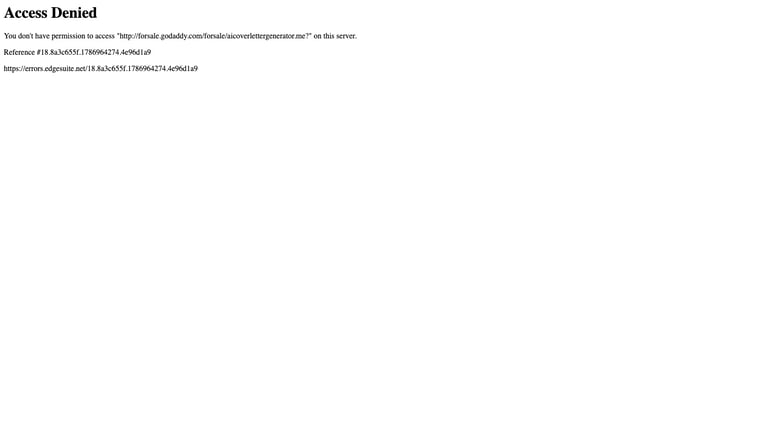 AI Cover Letter Generator website homepage screenshot