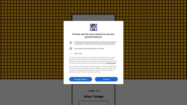 AI Draw website homepage screenshot