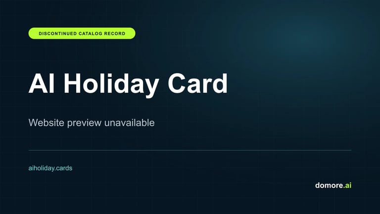 AI Holiday Card catalog placeholder — website preview unavailable