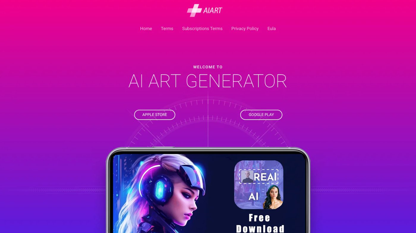 Ai Image Generator - Real AI website homepage screenshot