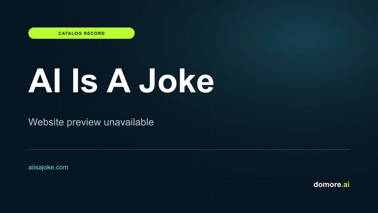 AI Is A Joke catalog placeholder — website preview unavailable