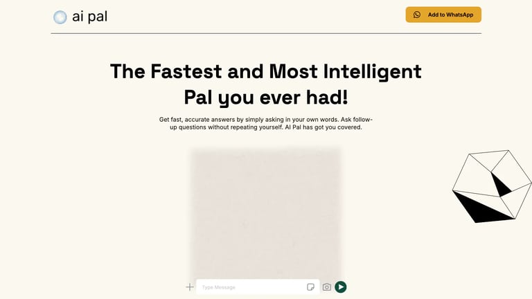 AI Pal website homepage screenshot