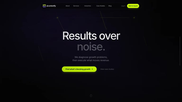 AIContentfy website homepage screenshot