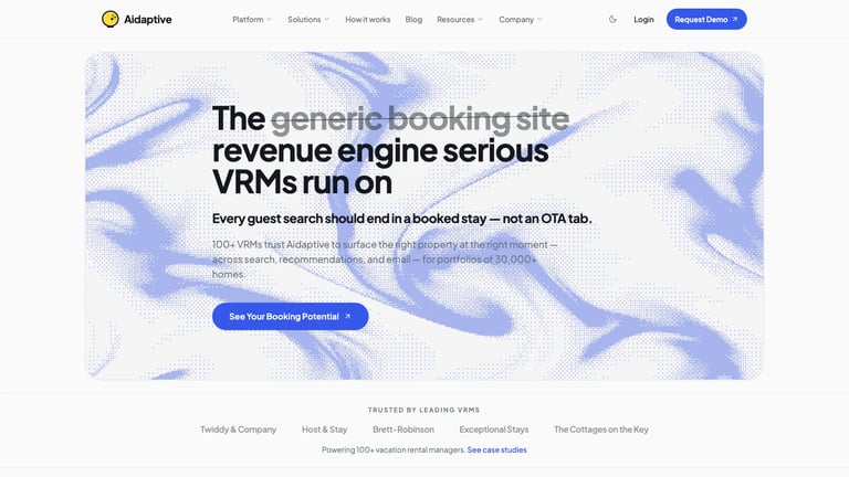 Aidaptive website homepage screenshot