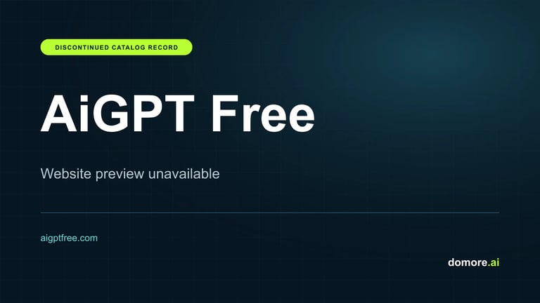 AiGPT Free catalog placeholder — website preview unavailable