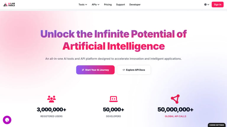 AILab Tools website homepage screenshot