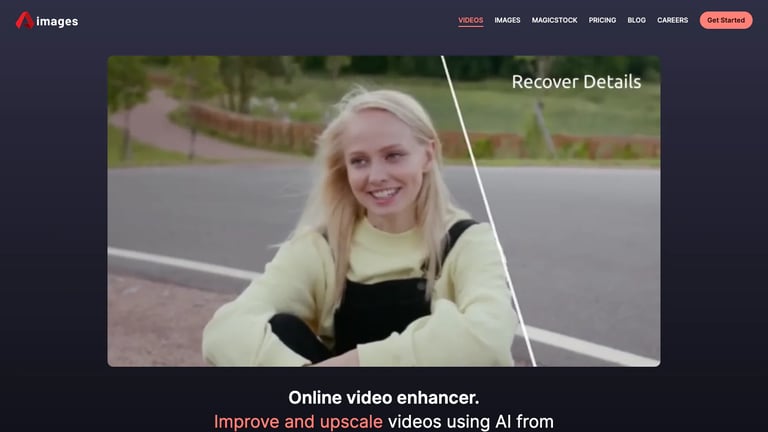 Aimages website homepage screenshot