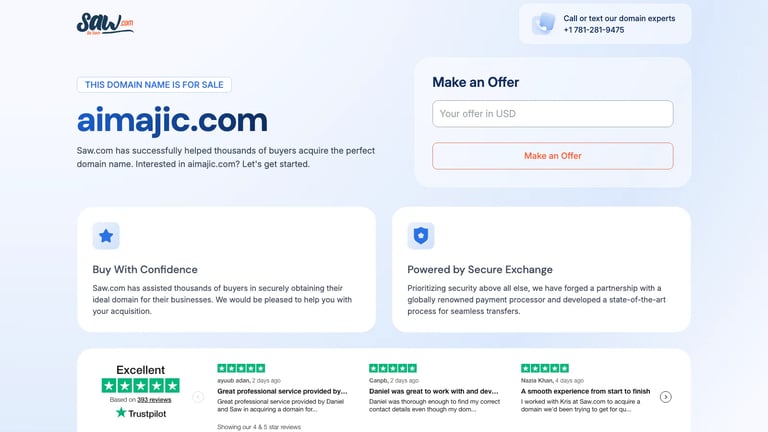 Aimajic website homepage screenshot