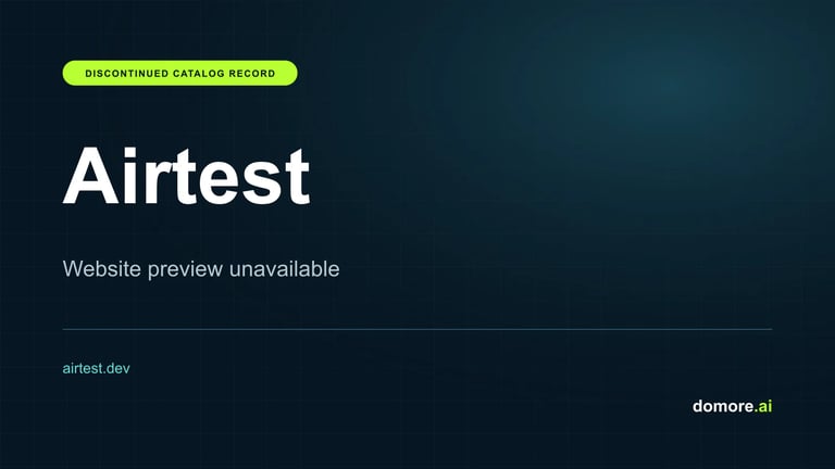 Airtest catalog placeholder — website preview unavailable