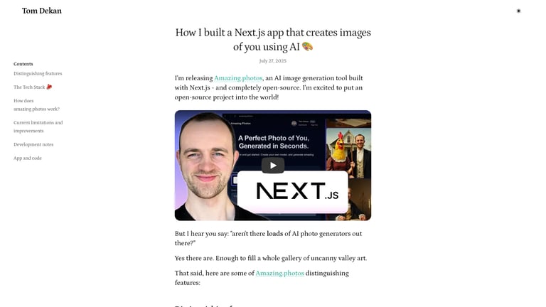 Amazing Photos website homepage screenshot