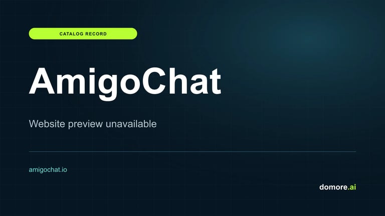 AmigoChat catalog placeholder — website preview unavailable