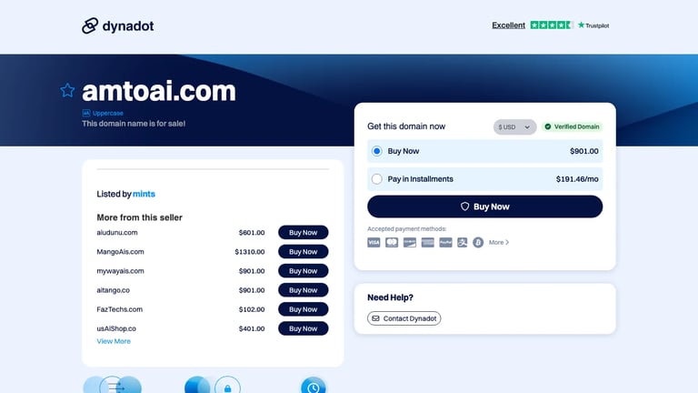 Amto AI website homepage screenshot