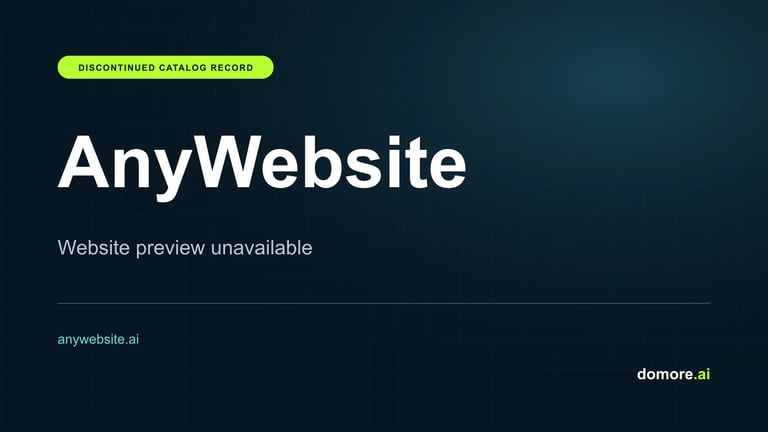 AnyWebsite catalog placeholder — website preview unavailable