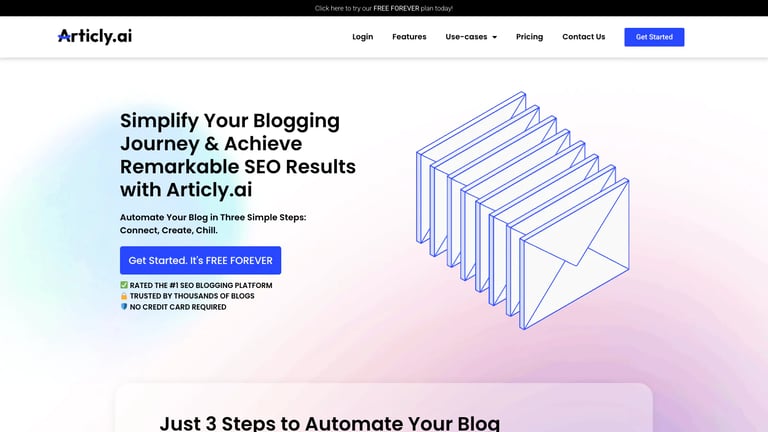 Articly.ai website homepage screenshot