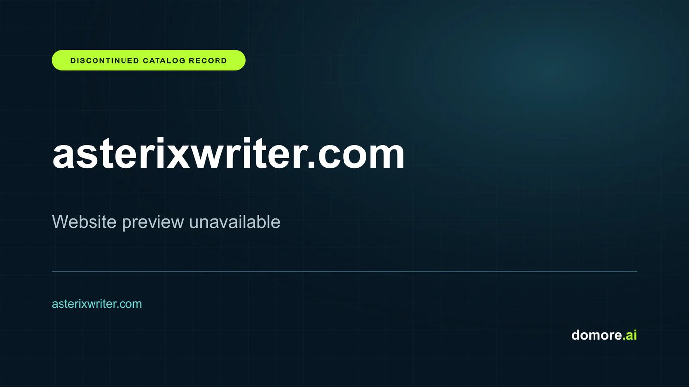 asterixwriter.com catalog placeholder — website preview unavailable