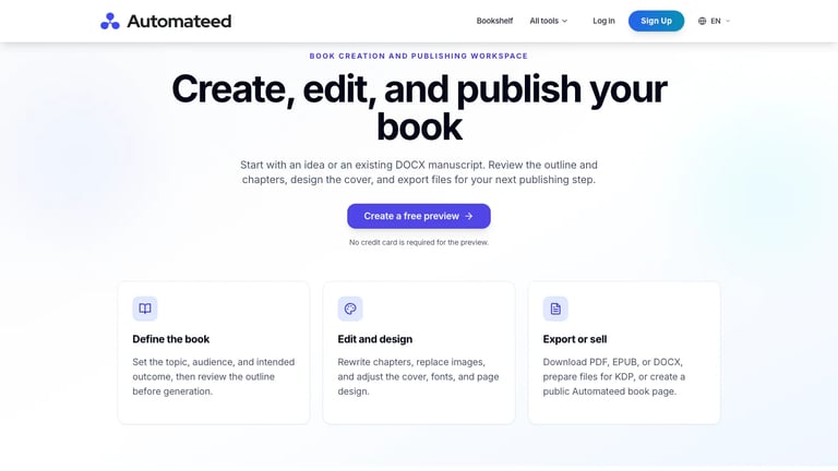 Automateed website homepage screenshot