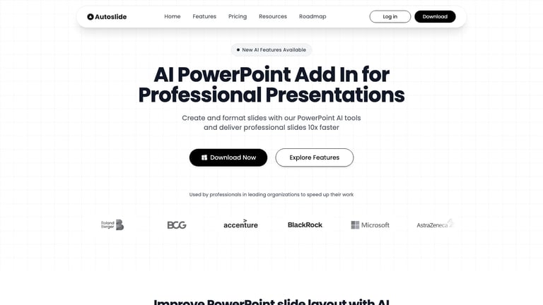 Autoslide website homepage screenshot