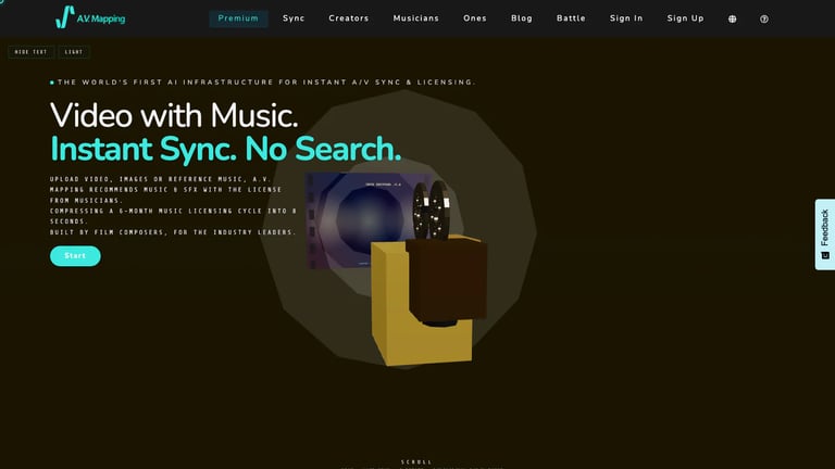 A.V. Mapping website homepage screenshot