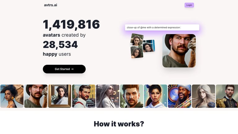 avtrs.ai website homepage screenshot