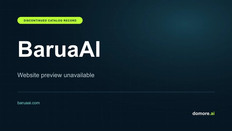 BaruaAI catalog placeholder — website preview unavailable