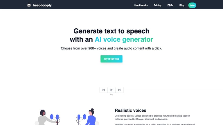 beepbooply website homepage screenshot