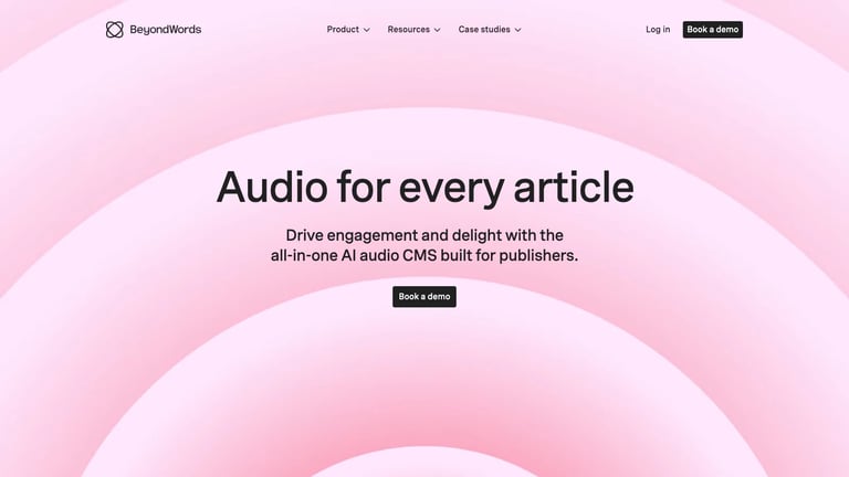 BeyondWords website homepage screenshot