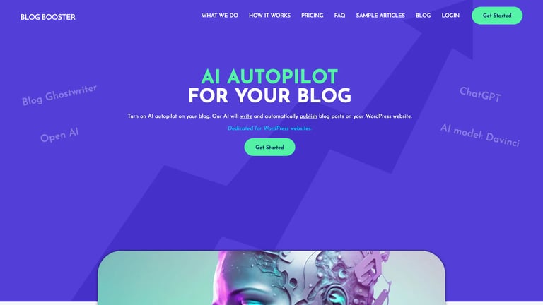 BLOGBOOSTER website homepage screenshot