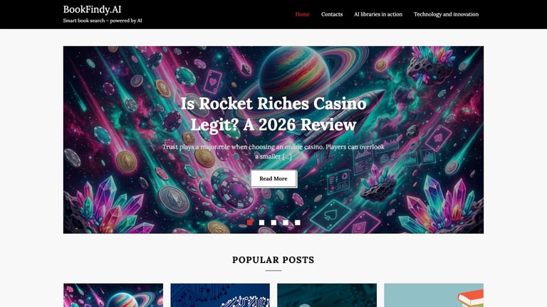 BookFindy.AI website homepage screenshot