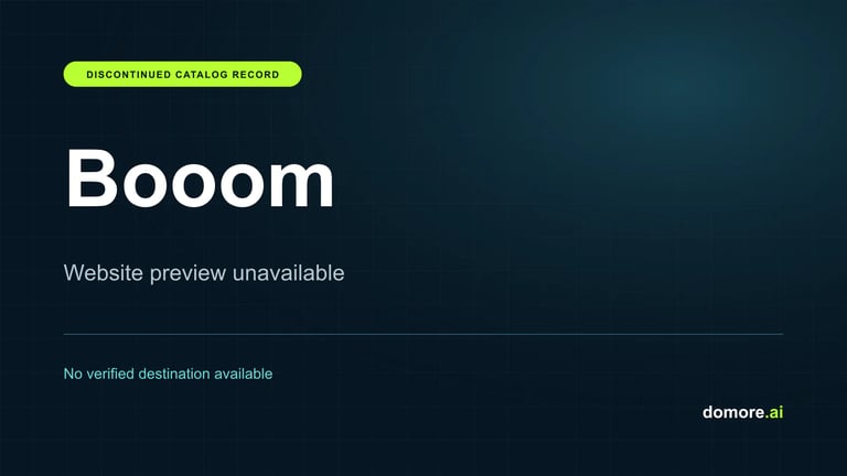 Booom catalog placeholder — website preview unavailable