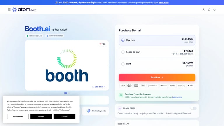 Booth.ai website homepage screenshot