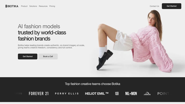 Botika website homepage screenshot