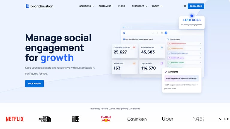 BrandBastion website homepage screenshot