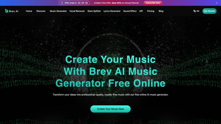 Brev.ai website homepage screenshot