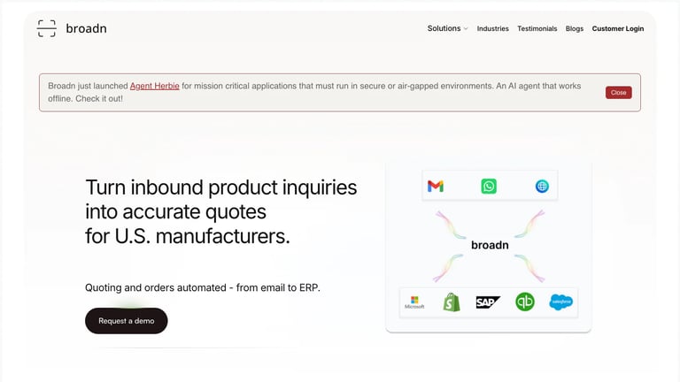 broadn website homepage screenshot