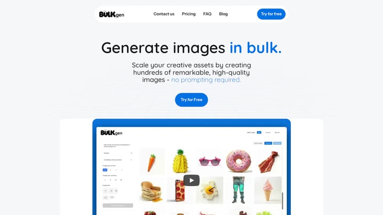 BulkGen website homepage screenshot