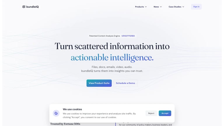 bundleIQ website homepage screenshot