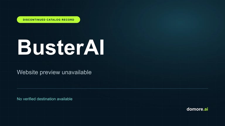 BusterAI catalog placeholder — website preview unavailable