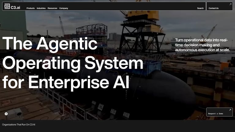 C3 AI website homepage screenshot