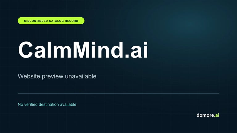 CalmMind.ai catalog placeholder — website preview unavailable
