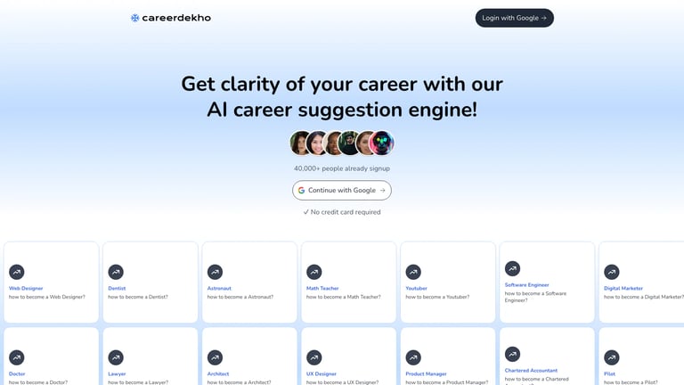 Careerdekho AI website homepage screenshot