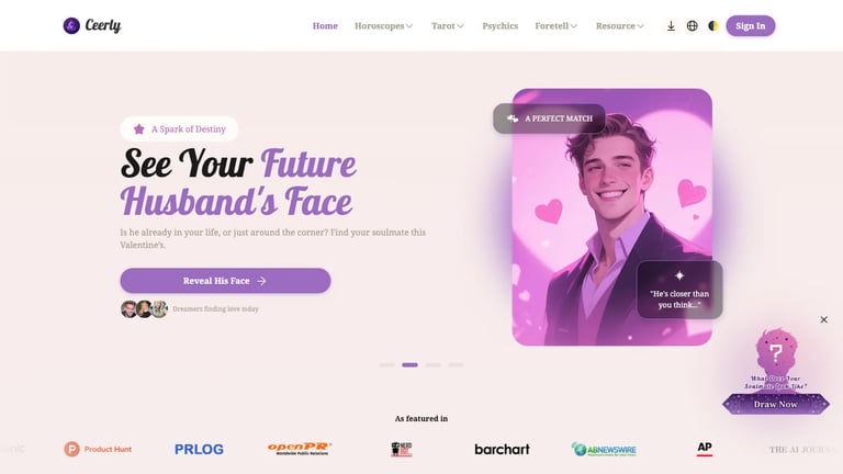 Ceerly website homepage screenshot