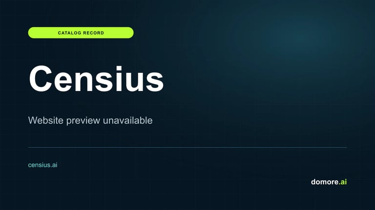 Censius catalog placeholder — website preview unavailable