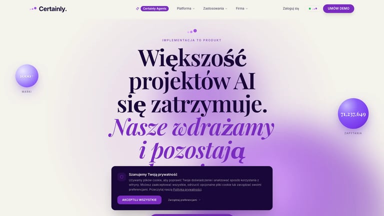Certainly website homepage screenshot