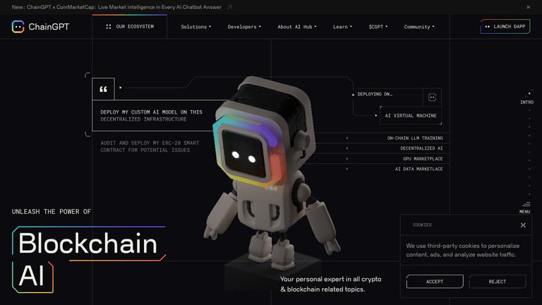 ChainGPT website homepage screenshot