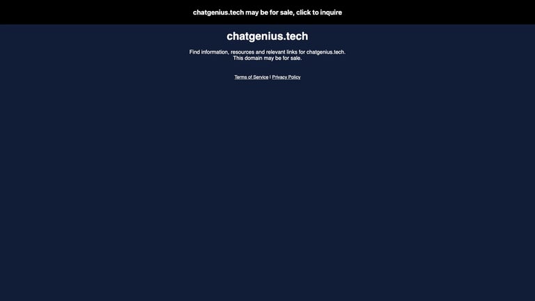 chatgenius.tech website homepage screenshot