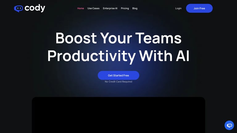 Cody website homepage screenshot