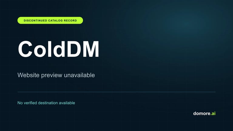 ColdDM catalog placeholder — website preview unavailable